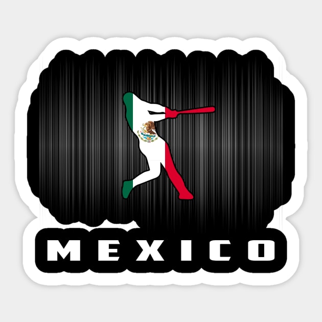 Mexico Retro Baseball Player I Love Mexican Men Women Sticker by Jhon Towel